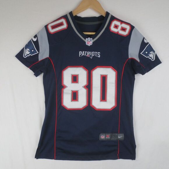 New England Patriots Danny Amendola 80 NFL Nike Jersey Youth Small Blue On Field - Picture 1 of 12